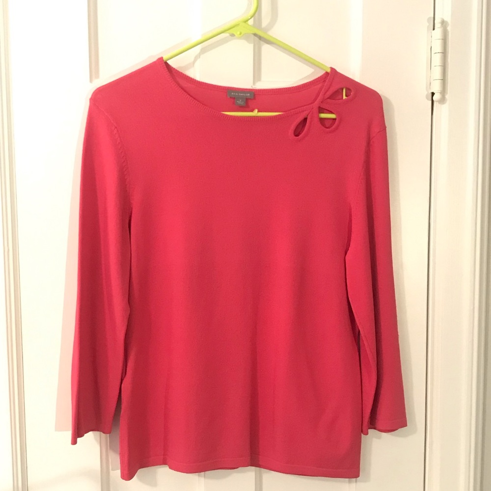 Lightweight, pink top with pretty detail.